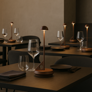 Lampe de table sans fil marron lume