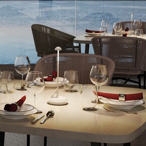 Lampe de table sans fil blanc lume