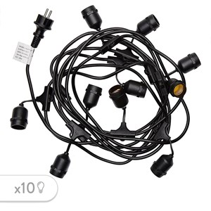 Guirlande connectable e27 noir mafy