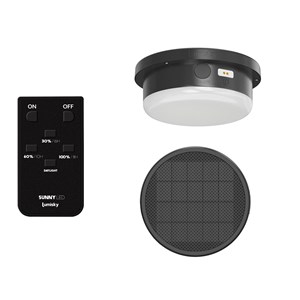 Lampe de table solaire noir nerio