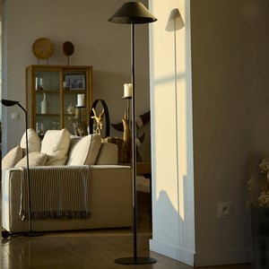 Lampadaire solaire noir nerio