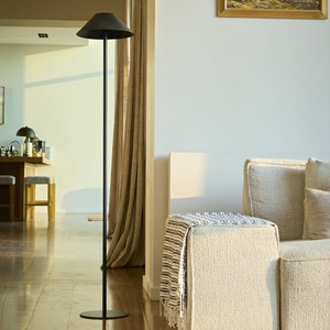 Lampadaire solaire noir nerio