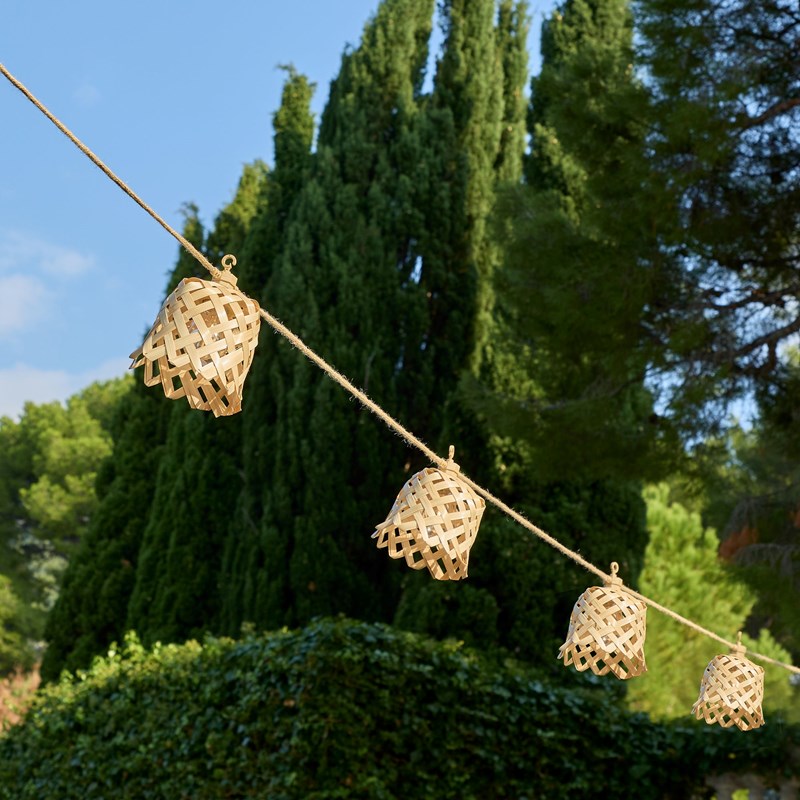 Guirlande solaire hybride beige noya