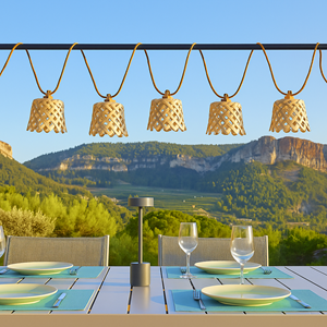 Guirlande solaire hybride beige noya