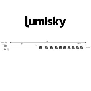 Guirlande solaire hybride beige noya