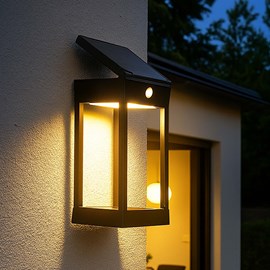 Lot de 4 appliques murales solaires noir sunbrik