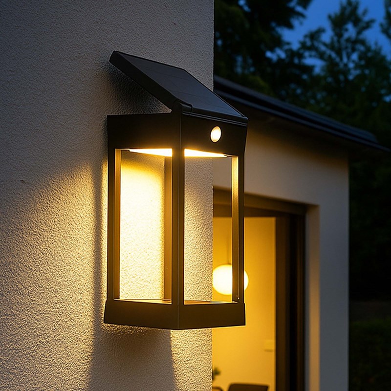 Lot de 4 appliques murales solaires noir sunbrik