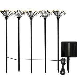 Lot de 5 piques solaires à piquer noir yogy pick