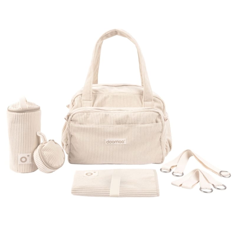 Sac à langer fluffy corduroy beige