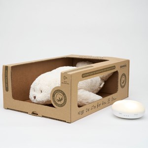 Peluche veilleuse phoque nature bio blanc polaire