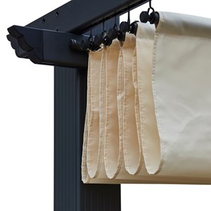 Pergola autoportante 3 × 3m cassis beige - structure aluminium