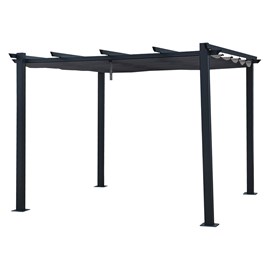 Pergola autoportante 3 × 3m cassis grise - structure aluminium