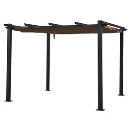 Pergola autoportante 3 × 3m cassis taupe - structure aluminium