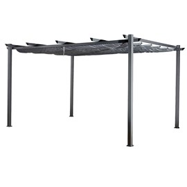 Pergola autoportante 3 × 4m cassis grise - structure aluminium