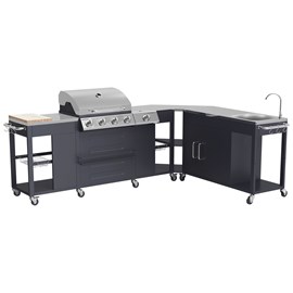 Cuisine d'angle d'extérieur texas - 4+1 brûleurs