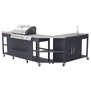 Cuisine d'angle d'extérieur texas - 4+1 brûleurs