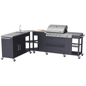 Cuisine d'angle d'extérieur texas - 4+1 brûleurs