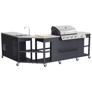 Cuisine d'angle d'extérieur texas - 4+1 brûleurs