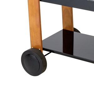 Plancha à gaz ascain sur chariot en bois