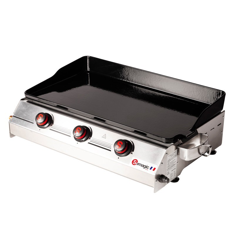 Somagic - Plancha gaz 3 feux so premium