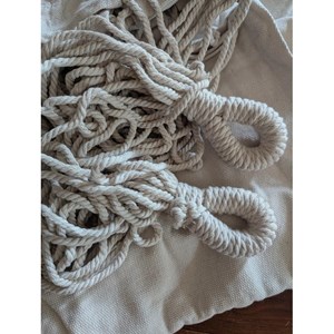 Hamac deux places franges écru