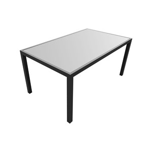 Salon de jardin bergamo en textilène gris 6 pl. Aluminium anthracite