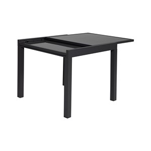 Salon de jardin lampedusa extensible textilène gris 8 pl. Aluminium anthracite