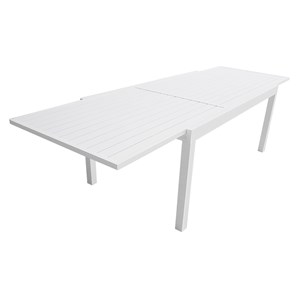 Salon de jardin venezia extensible 180&nbsp;300 en aluminium 10 pl. Blanc