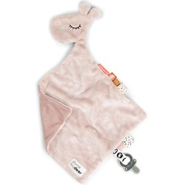 Doudou plat attache sucette raffi la girafe rose (30 cm)