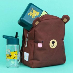 Sac à dos bébé marron ours