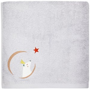 Serviette de bain grise ours (50 x 100 cm)
