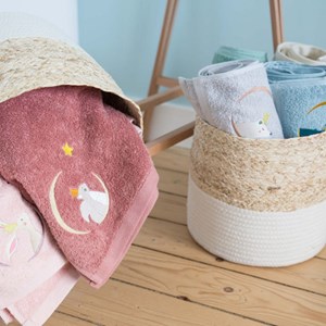 Serviette de bain grise ours (50 x 100 cm)