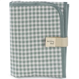 Tapis à langer i love vichy vert