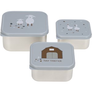 Lot de 3 boîtes à goûter tiny farmer bleu