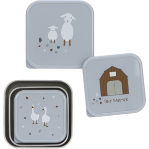 Lot de 3 boîtes à goûter tiny farmer bleu