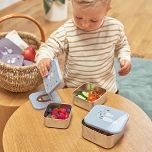 Lot de 3 boîtes à goûter tiny farmer bleu