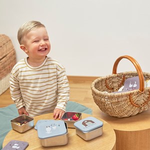 Lot de 3 boîtes à goûter tiny farmer bleu
