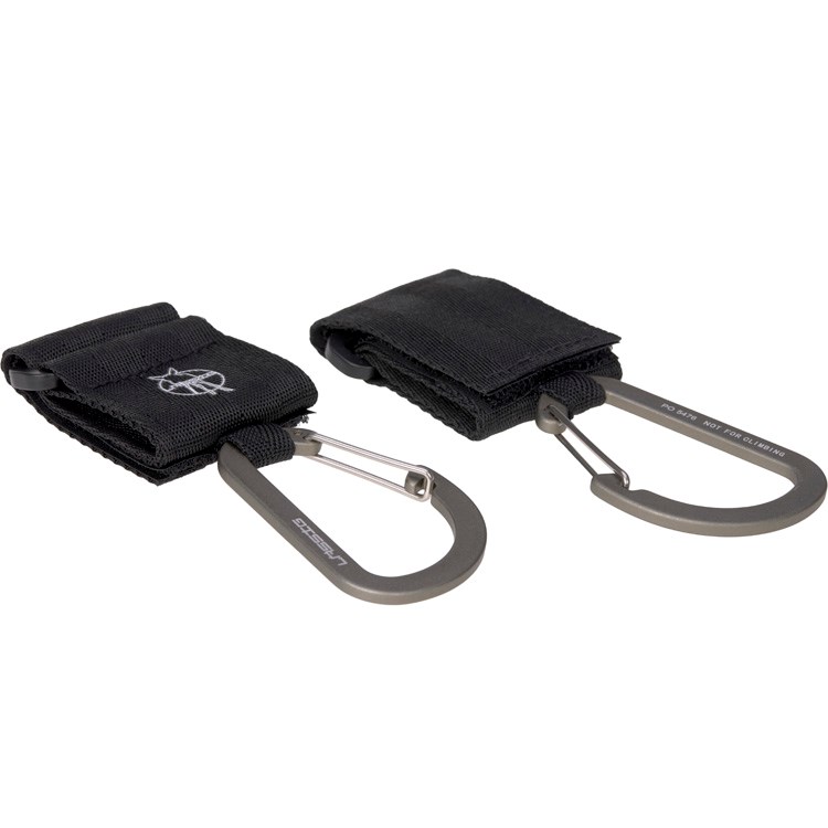 Attaches poussette pour sac à langer avec mousqueton casual noir