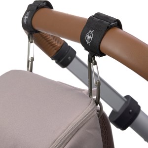 Attaches poussette pour sac à langer avec mousqueton casual noir