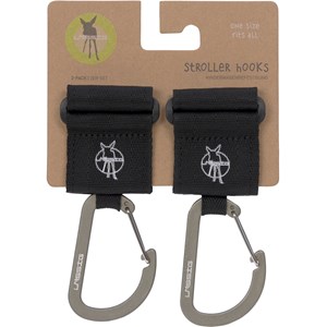 Attaches poussette pour sac à langer avec mousqueton casual noir