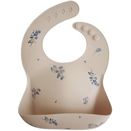 Bavoir à poche en silicone lilac flowers
