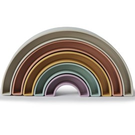 Jouet à empiler arc-en-ciel tropical