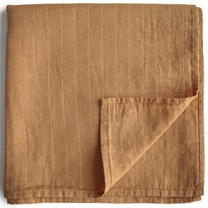 Maxi lange en coton bio fall yellow (120 x 120 cm)
