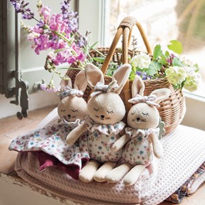 Doudou plat lapin garden