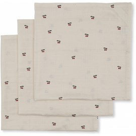 Lot de 3 langes en mousseline cherry blush (65 x 65 cm)