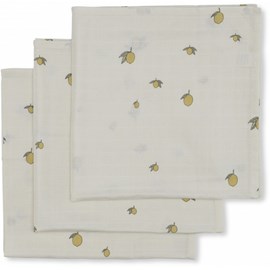 Lot de 3 langes en mousseline lemon (65 x 65 cm)