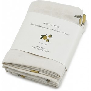 Lot de 3 langes en mousseline lemon (65 x 65 cm)
