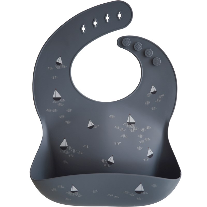 Bavoir à poche en silicone boats