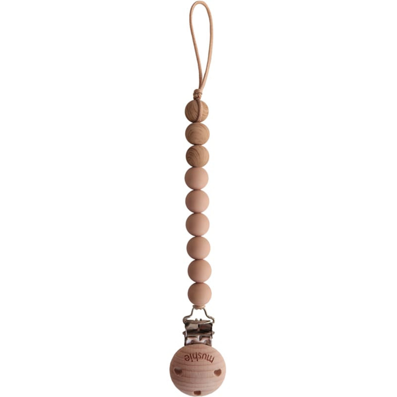 Attache sucette eva pale taupe
