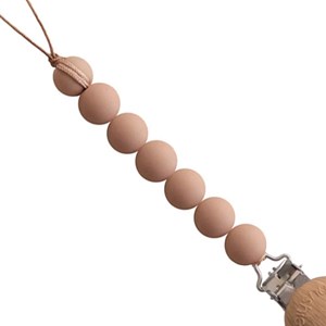 Attache sucette halo pale taupe
